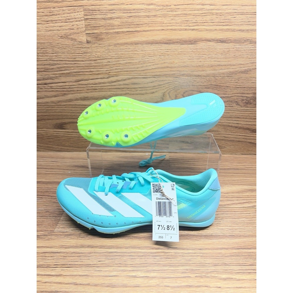 adidas Adizero Distancestar Blue Cloud White Lucid Lemon / JI2999 / Size 7.5 - Picture 8 of 12